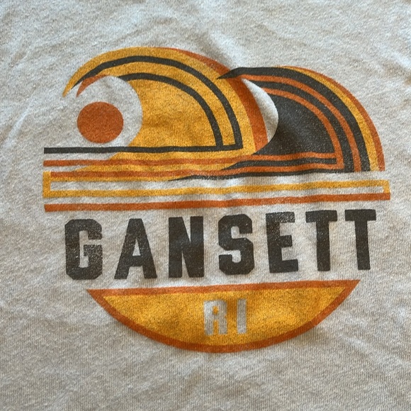 Vintage 1970s GANSETT RI Narragansett Rhode Island tee T-shirt L single stitch - Picture 2 of 4